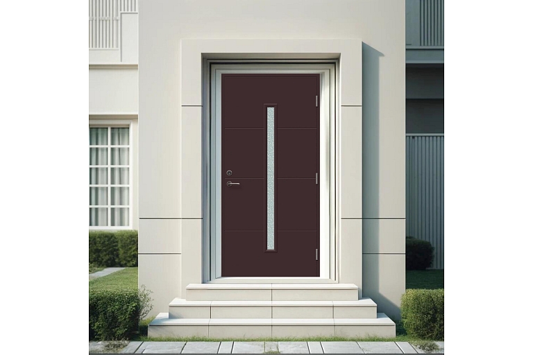 ARE brown front door