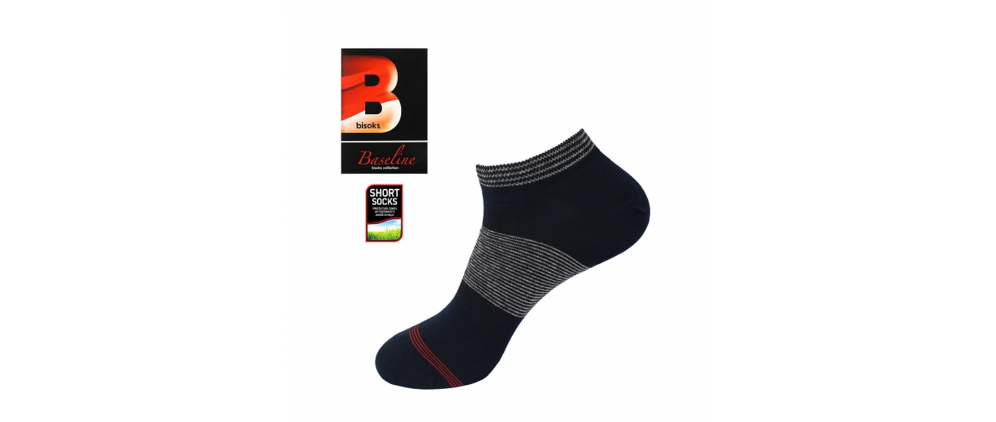 BISOKS BASELINE / BISOKS ARTLINE - Мужские носки из высококачественного сырья, разные цвета и дизайны. Мерсеризация пряжи придает изделию прочность и привлекательный внешний вид. Прочные, качественные, классические носки из хлопка и полиамида.