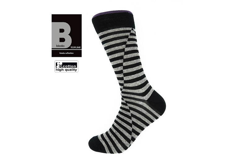 BISOKS TOPLINE – Augsti kvalitatīvi materiāli, tehnoloģiski jaunumi, paaugstināta izturība, skaists iepakojums un zeķes ārējais izskats. Augsts cenas līmenis.