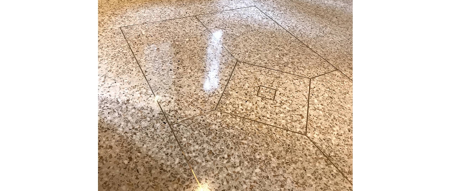 Decorative concrete floor with stone texture