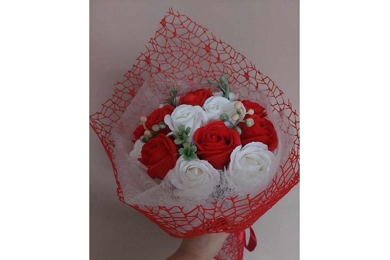 Bouquet of soap flowers