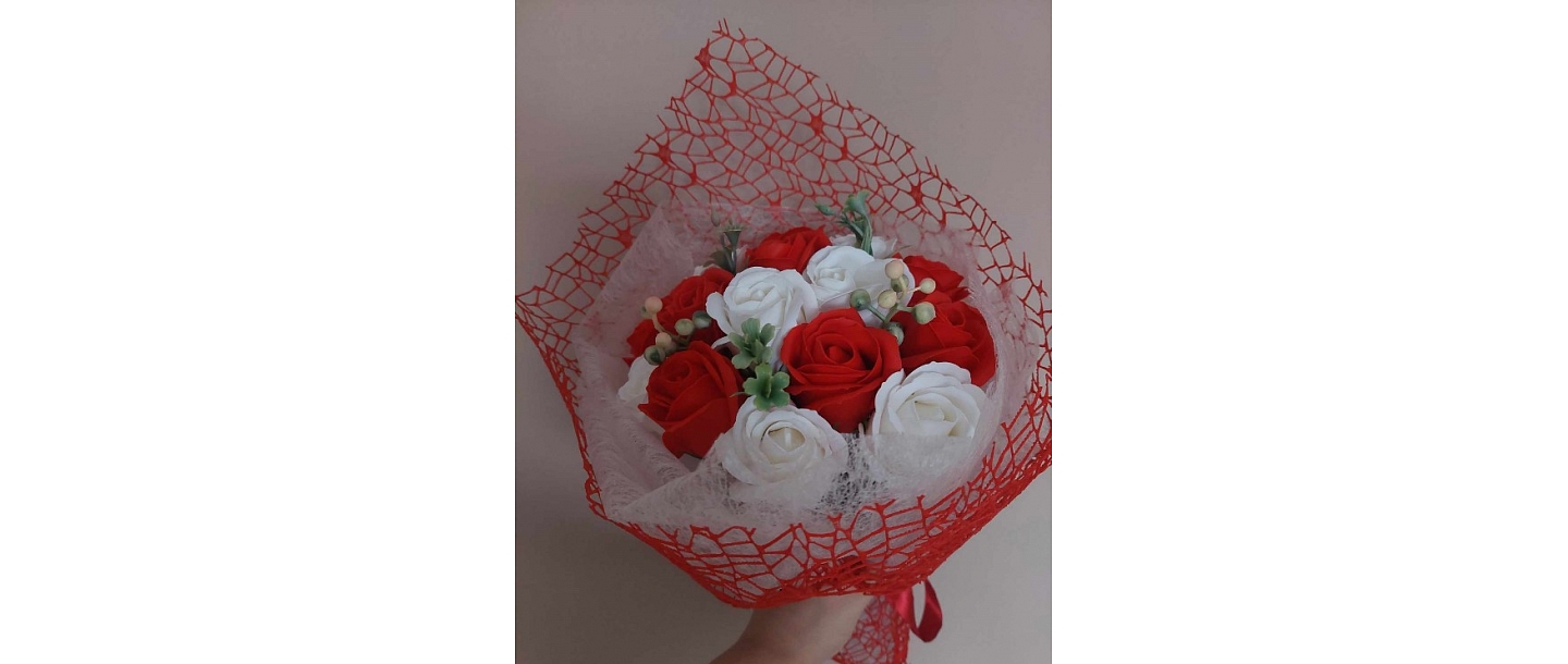 Bouquet of soap flowers