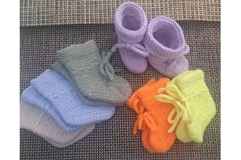 Knitted booties