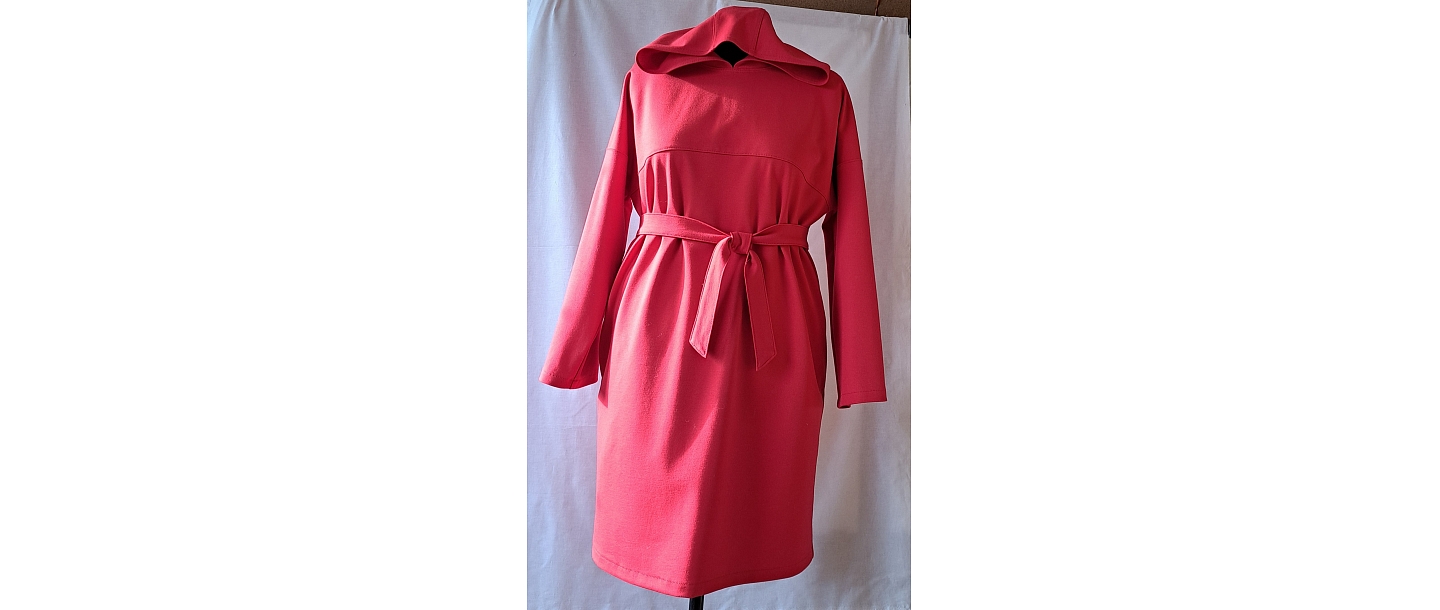 Красное платье-туника для женщин