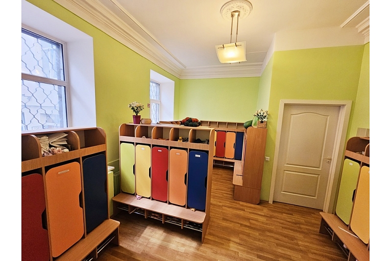 Kindergarten wardrobe for children.