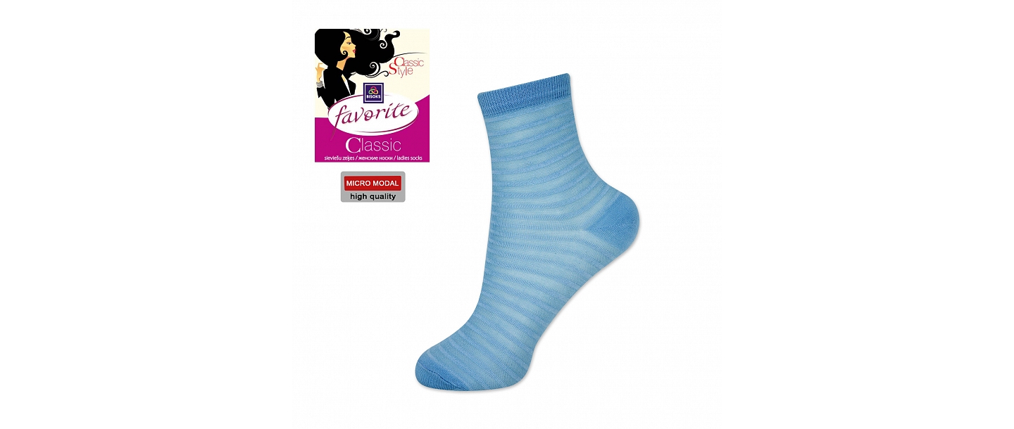 Sērijas FAVORITE CLASSIC sieviešu zeķes. Izgatavotas no augstās kvalitātes dzijas dažādos dizainu un krāsu variantos. Elegantas, ērtas un praktiskas.