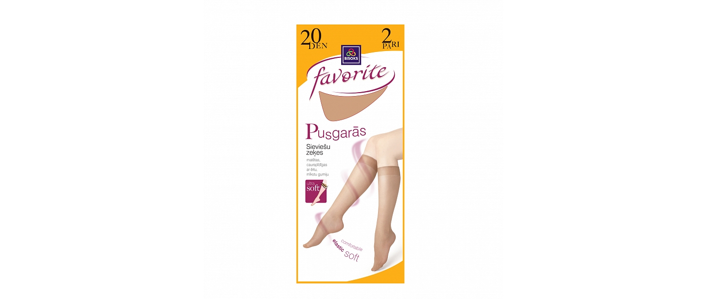 FAVORITE – klasiska sieviešu zeķbikšu kolekcija no poliamīda un no poliamīda ar LYCRA diegu pievienojumu.