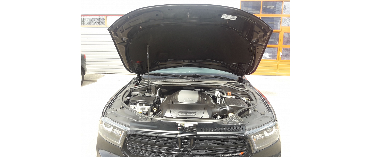 engine compartment Durango