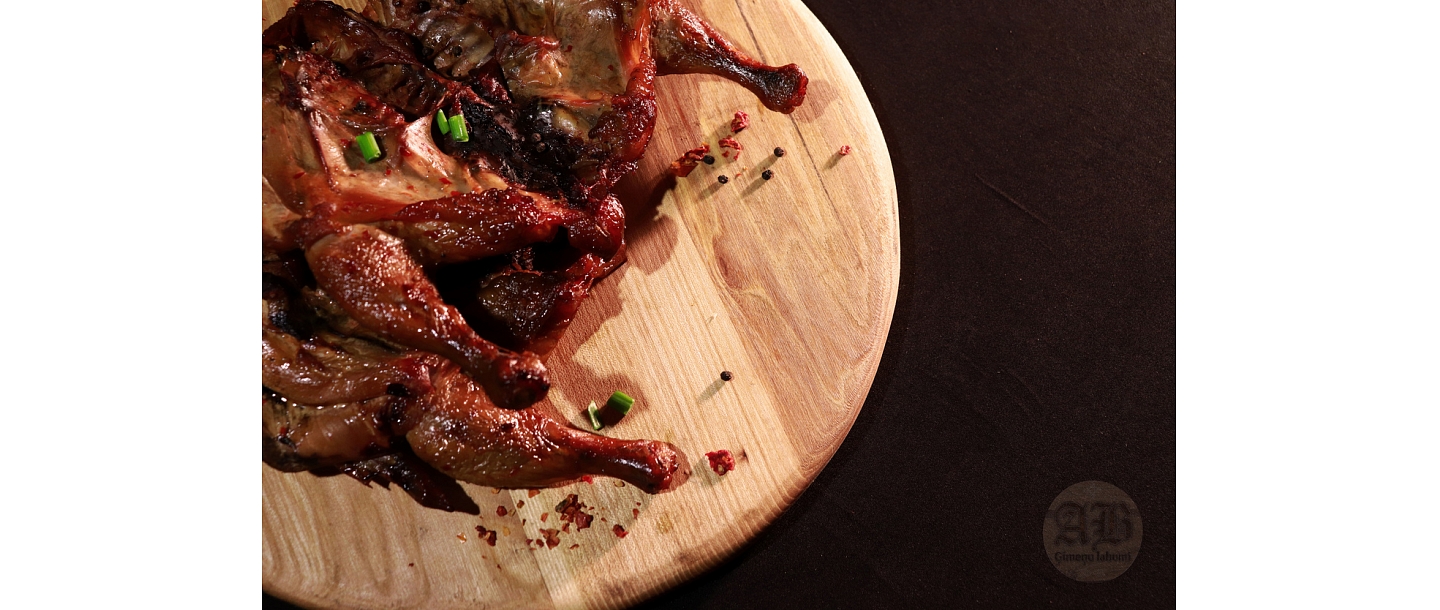 Home-smoked meats smoked with alder wood