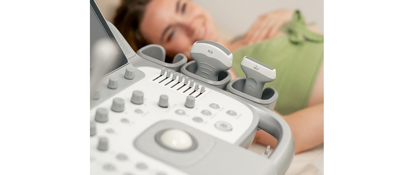 Modern ultrasound equipment for precise gynecological and pregnancy examinations, which allows for timely assessment of a woman&amp;#39;s health status.