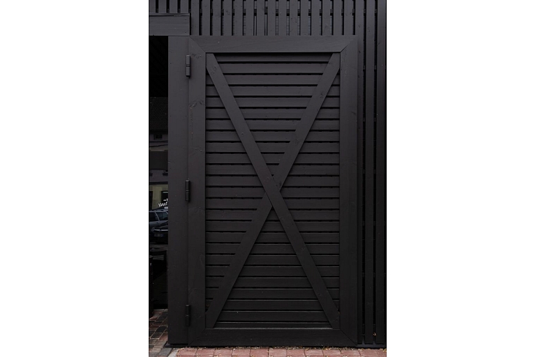 Metal doors and gates with durable construction