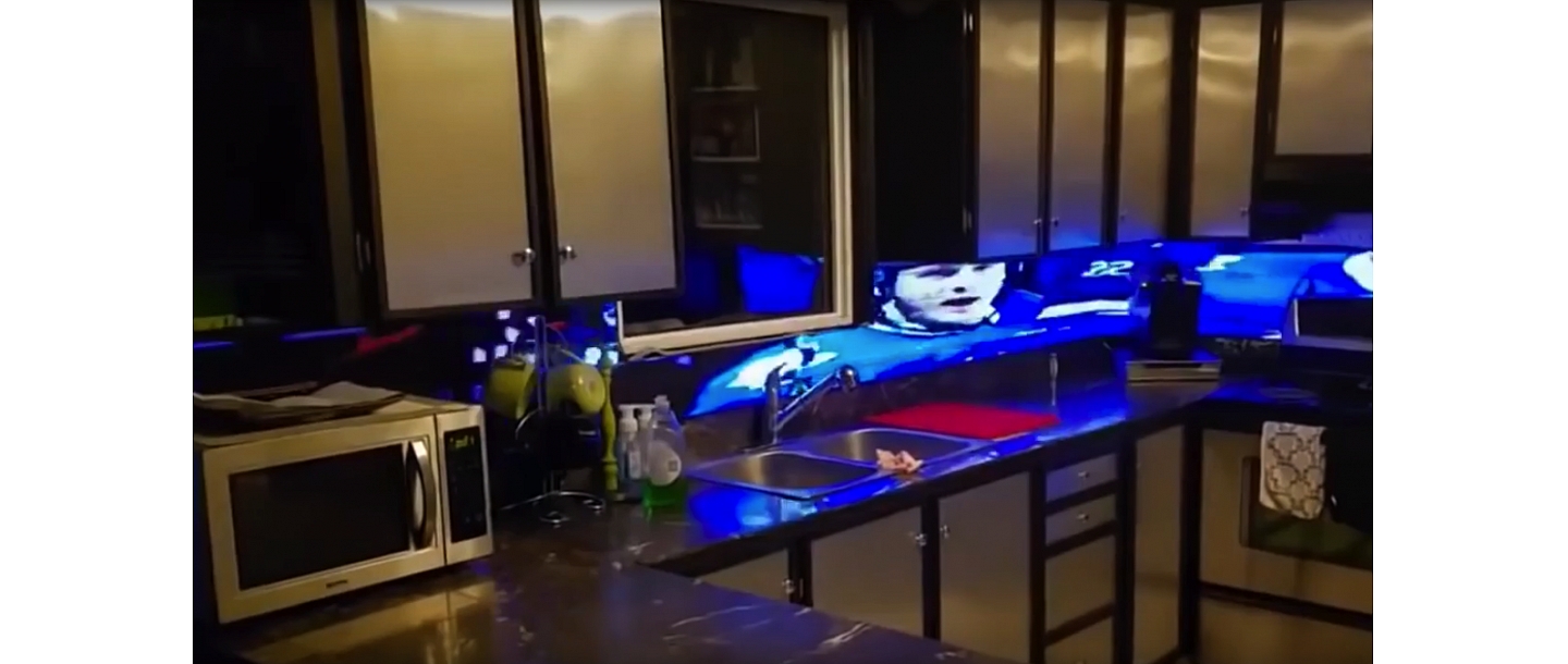 LED video virtuves sienas paneļi