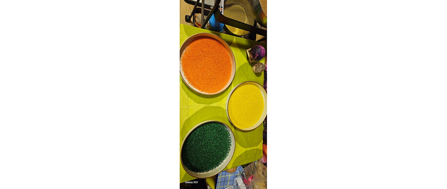Sensory play with colors and textures