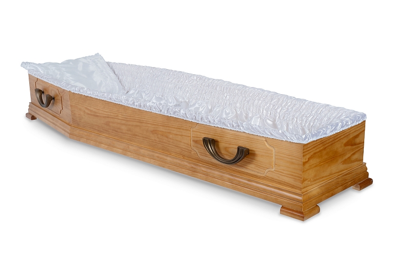Wooden coffins for burial