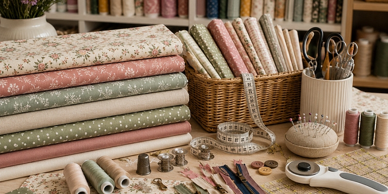Fabrics and sewing supplies