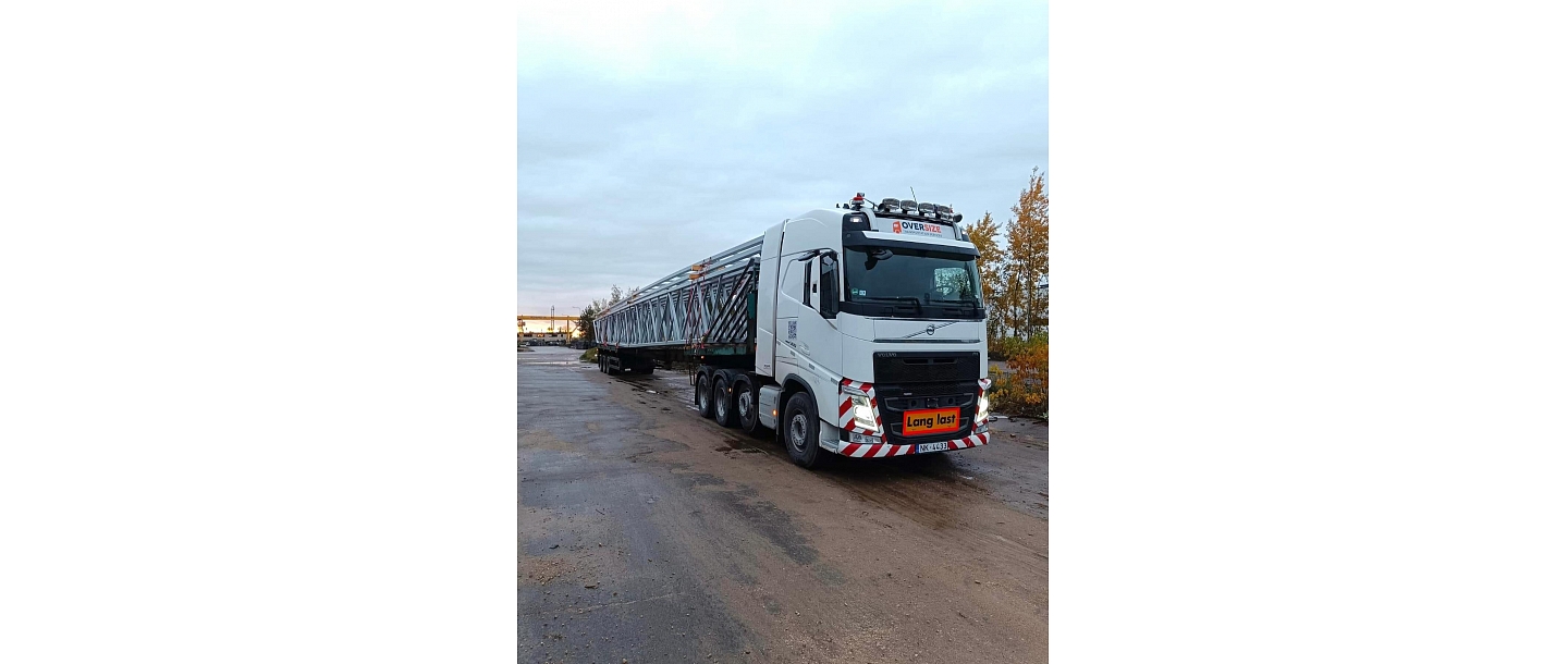 Oversized cargo transportation in Latvia