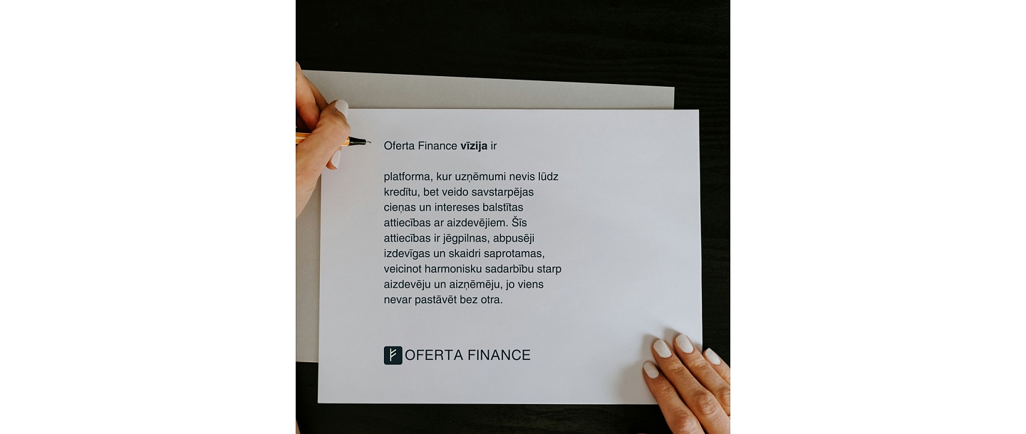 Finansējuma brokeru uzņēmums Oferta Finance