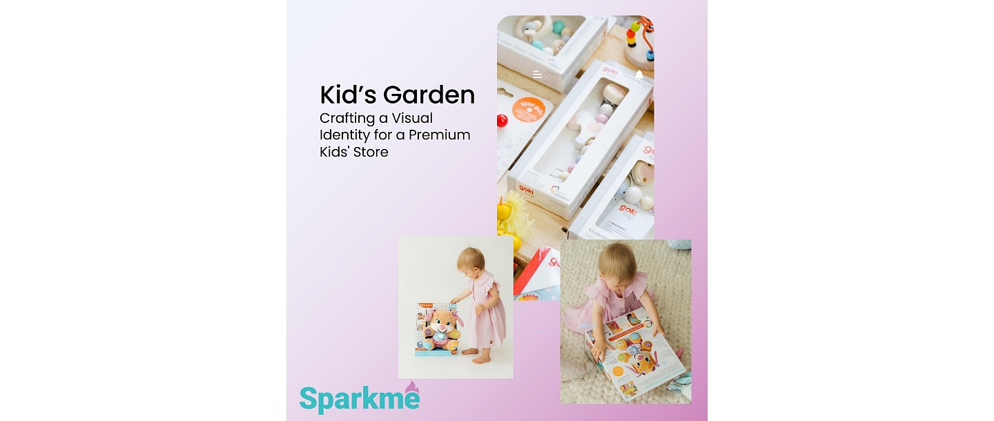 remium bērnu veikala vizuālā identitāte, ko radījusi Sparkme, atspoguļo rotaļlietu kvalitāti.