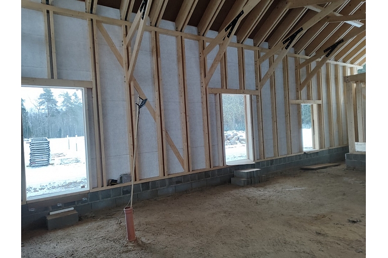 The process of building a timber frame house