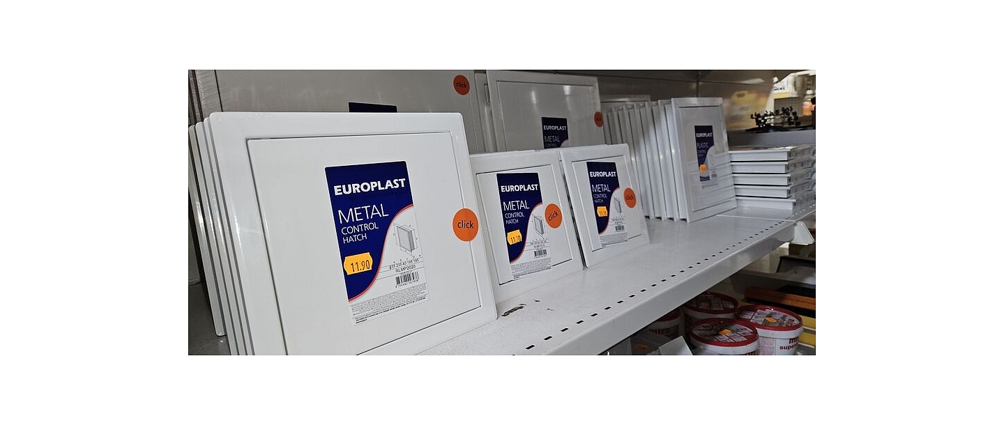 Metal inspection hatches and finishing elements