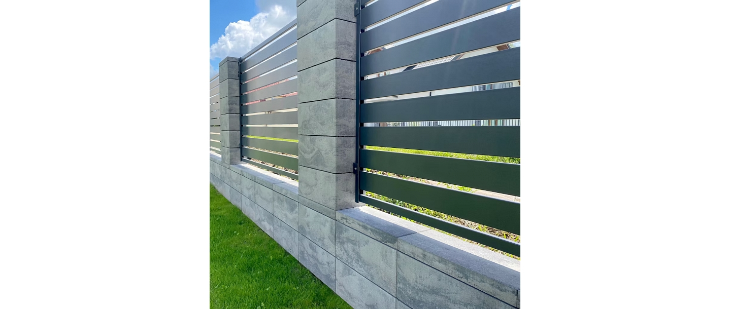 concrete elements for a fence