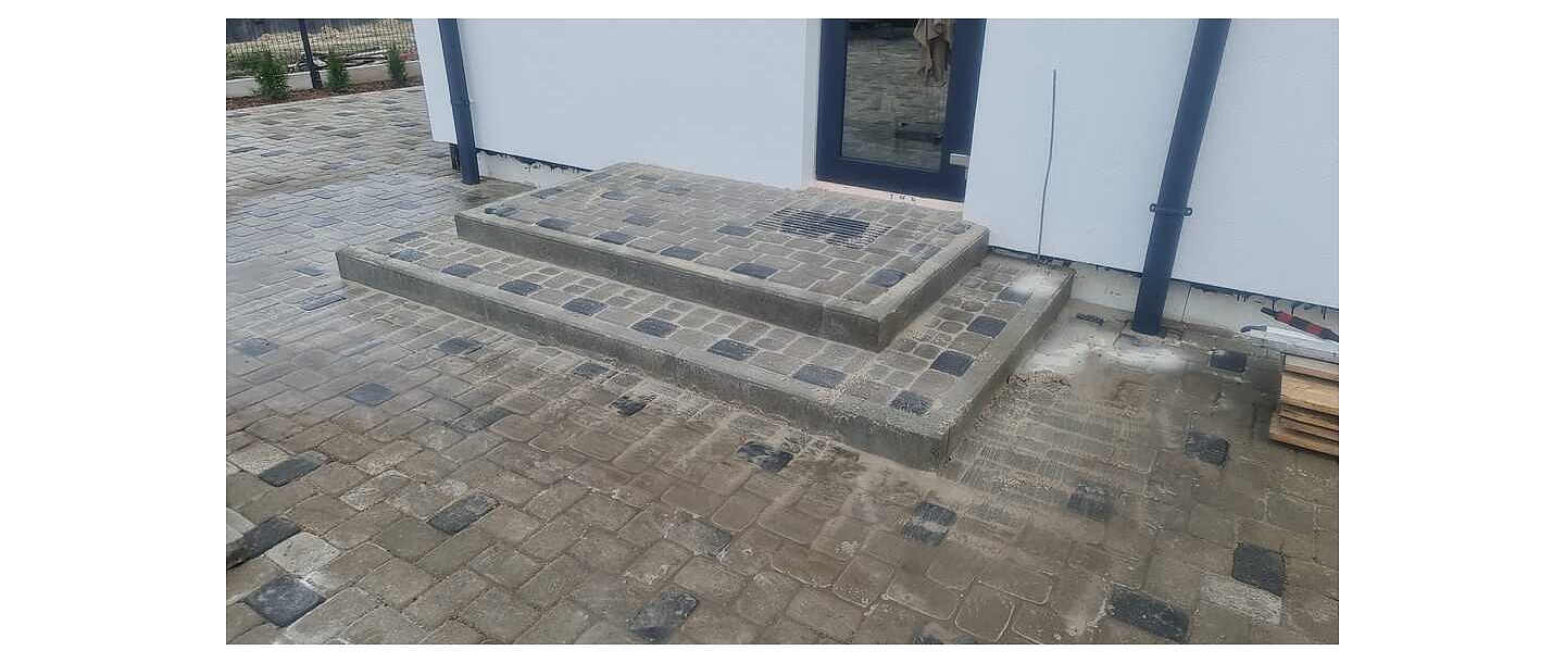 Paved stairs at a private house