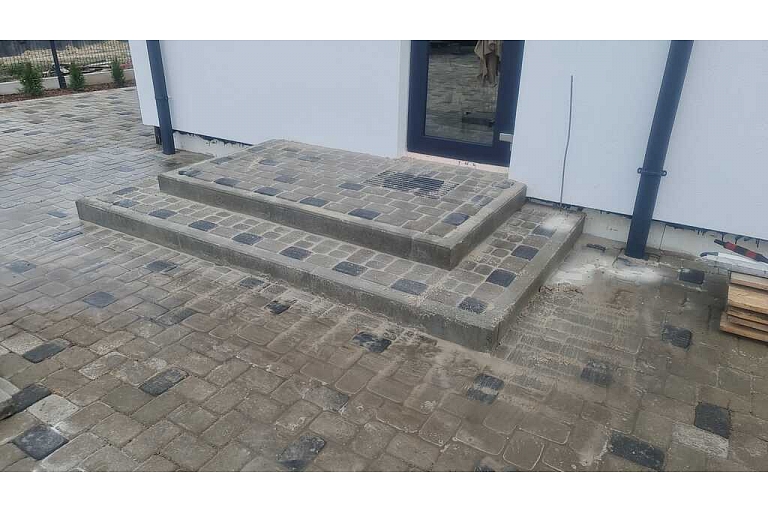 Paved stairs at a private house