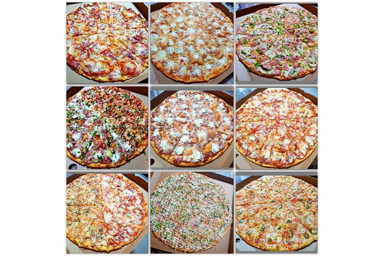 Разные, традиционные и экзотические пиццы