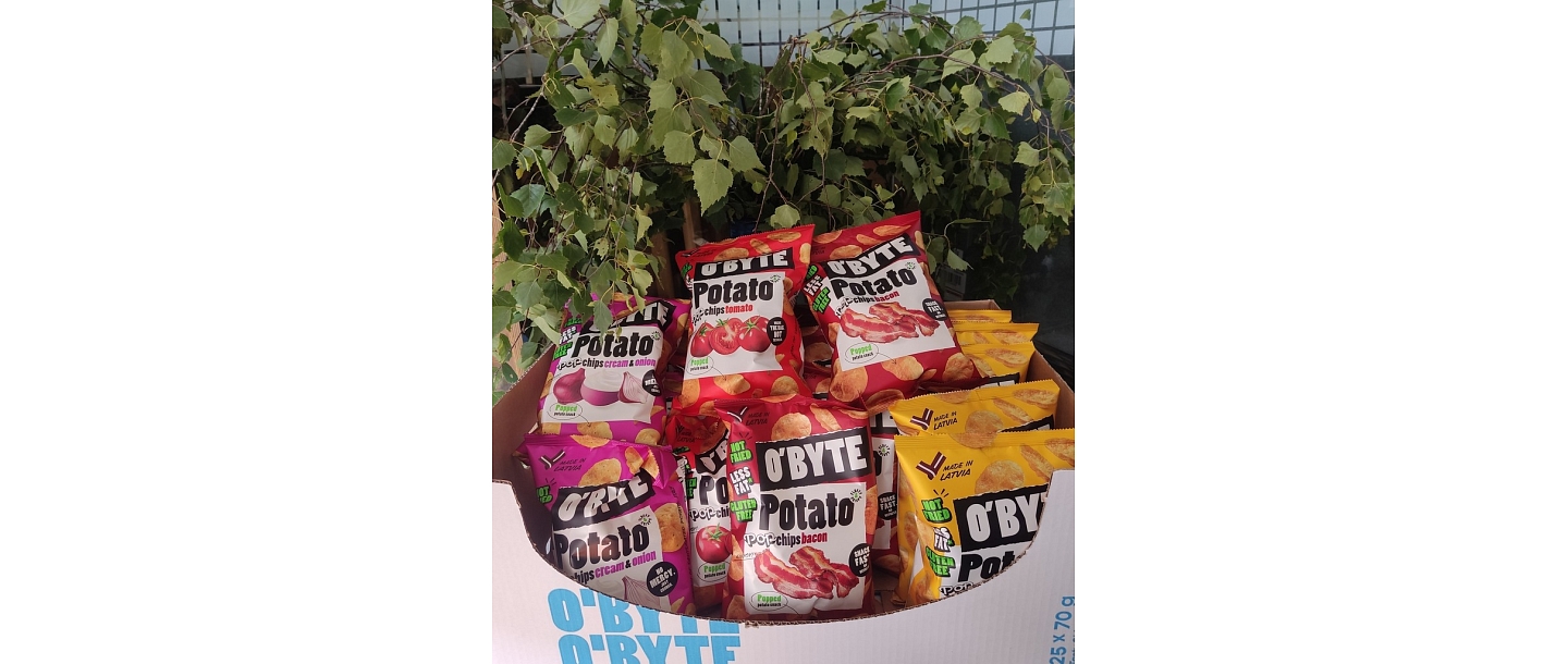 Latvian-made snacks and pop chips for different tastes