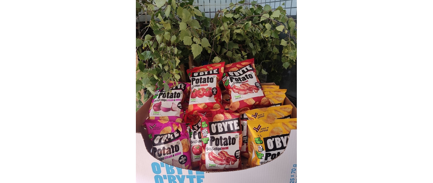 Latvian-made snacks and pop chips for different tastes