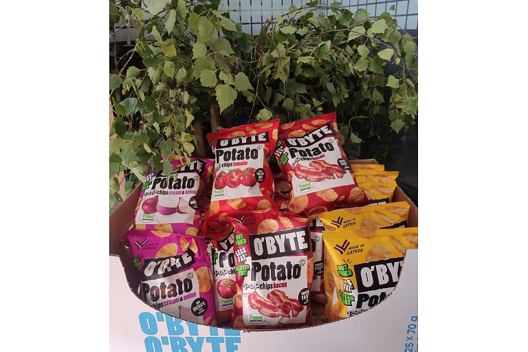 Latvian-made snacks and pop chips for different tastes