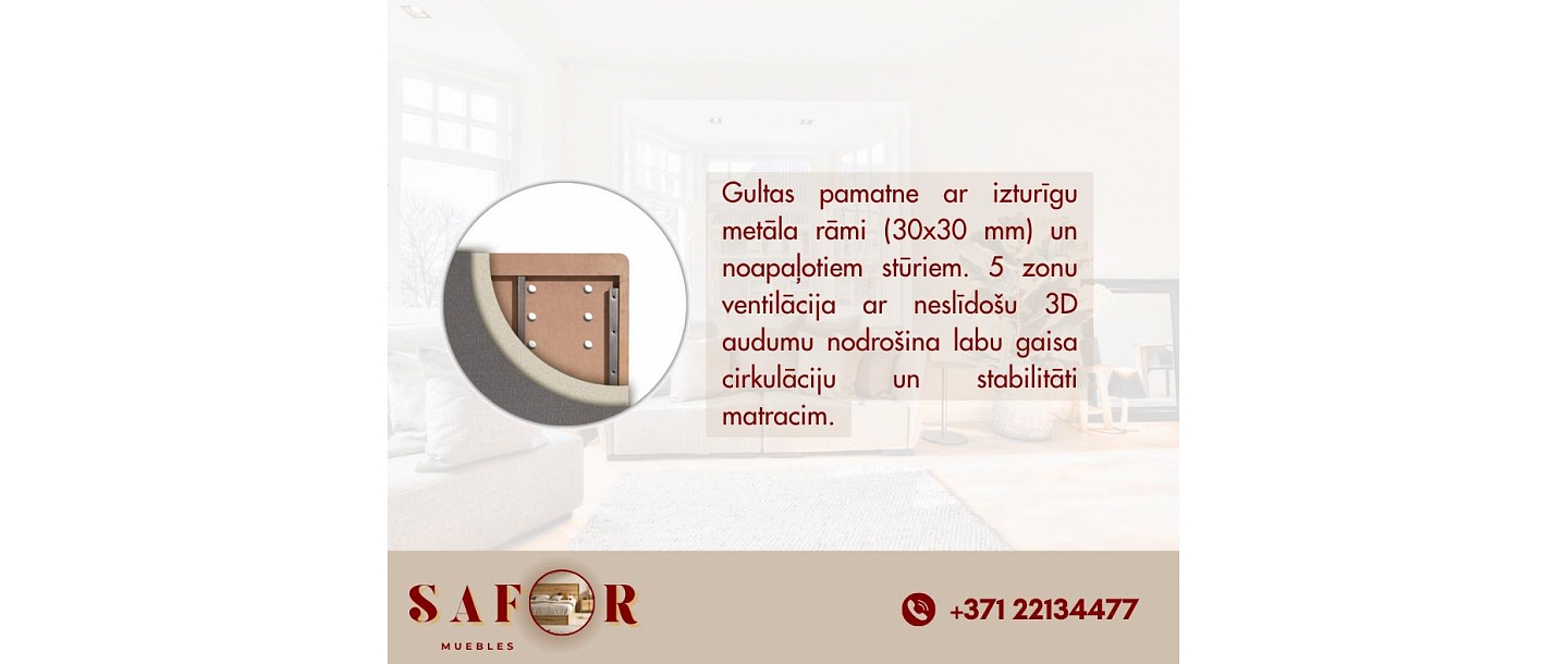 Bed frame with metal construction and ventilation system