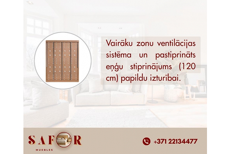 Bed base with ventilation zones