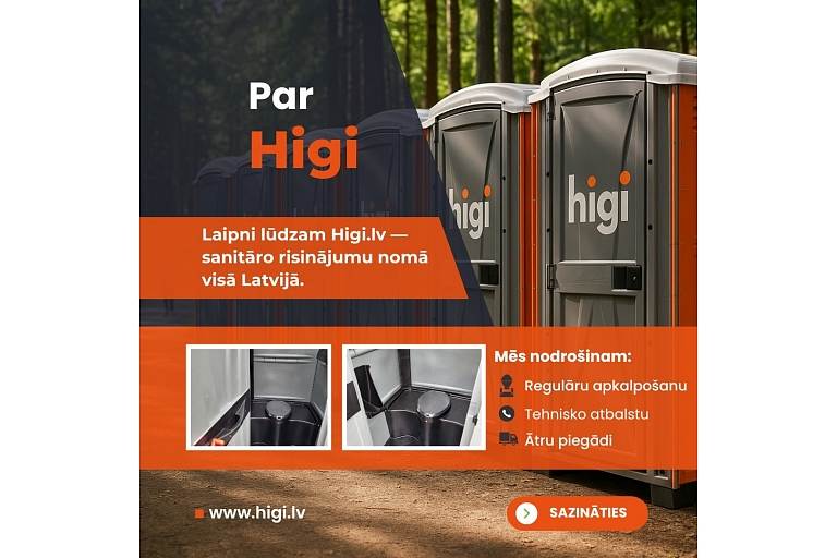 Sanitary solutions throughout Latvia with fast delivery.