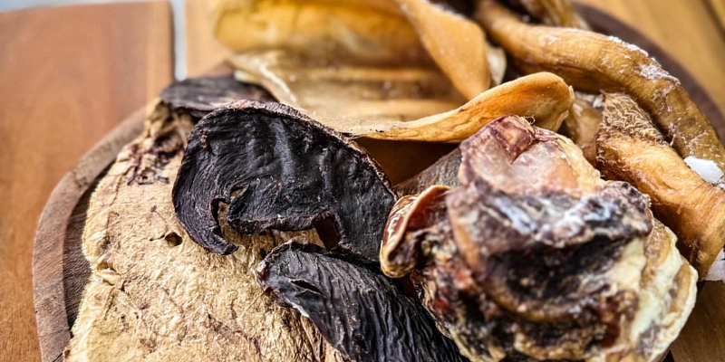 Natural dried treats for dogs