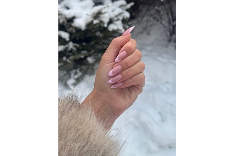 Pink French manicure
