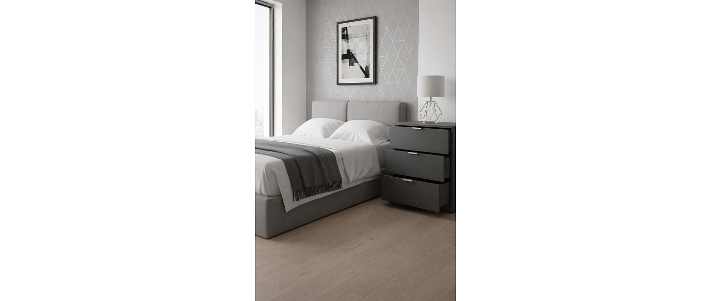 Moskos gray chest of drawers