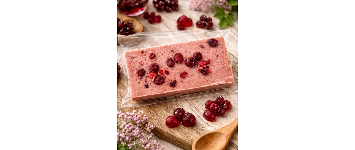Cranberry bar with berries – a natural and healthy snack