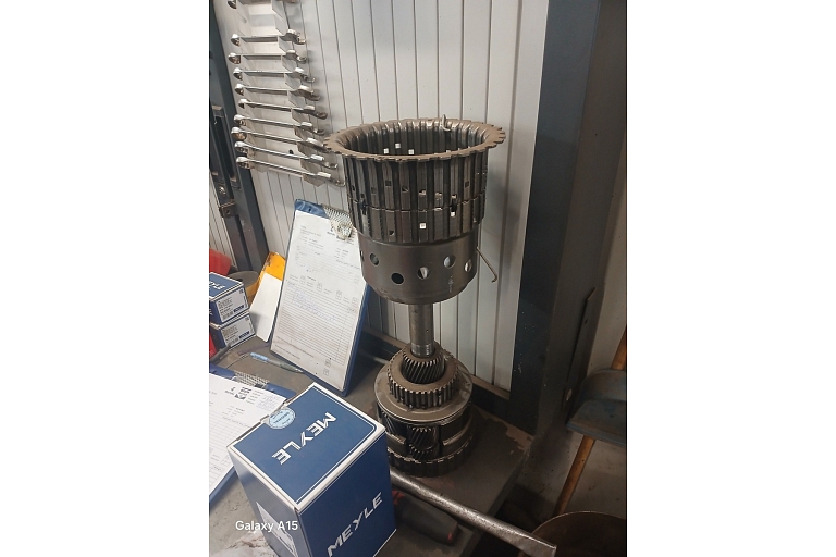JJ Motors industrial sculpture object made from automatic transmission components