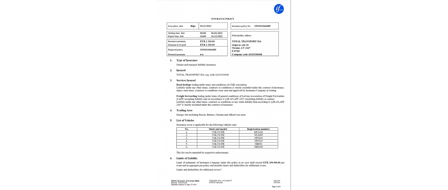 Cargo insurance
