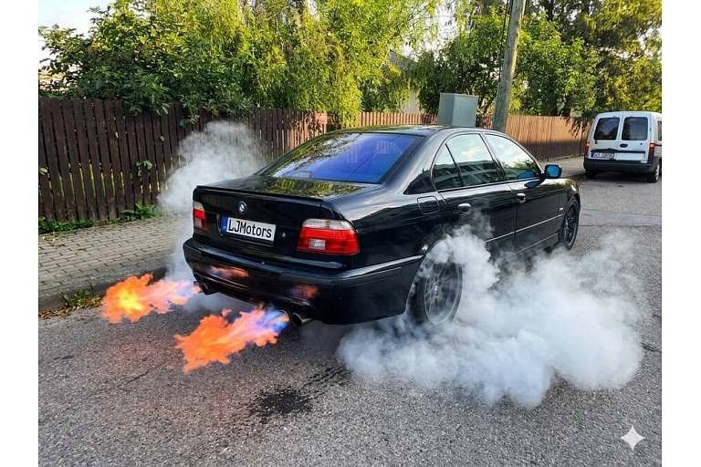 Мощный спортивный автомобиль JJ Motors, движение и адреналин