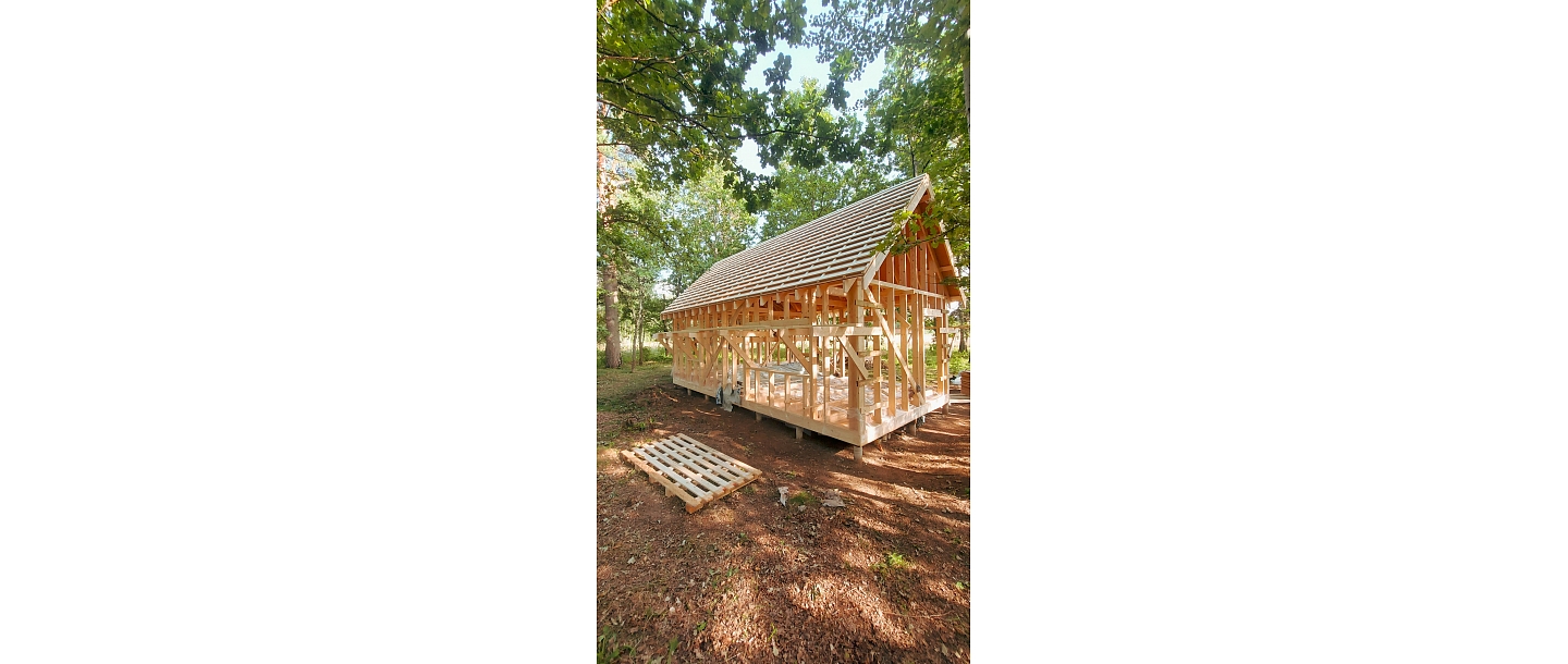 finished wooden houses