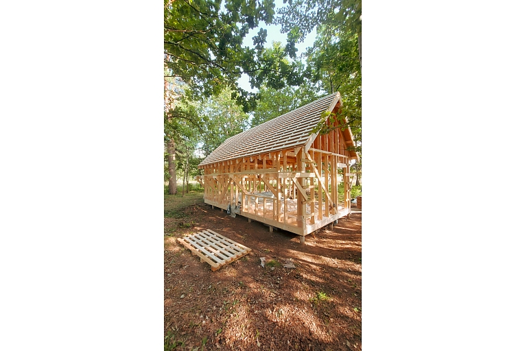 finished wooden houses