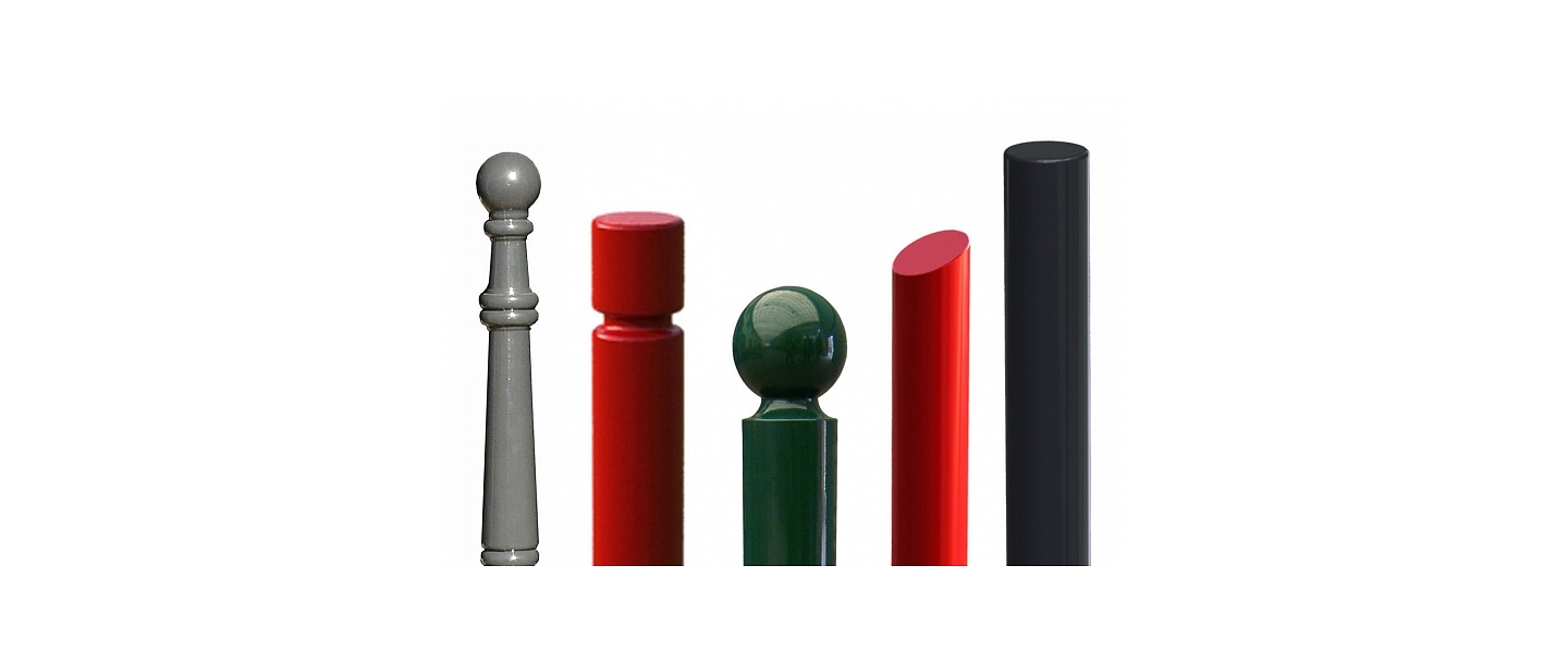 Powder coating of bollards