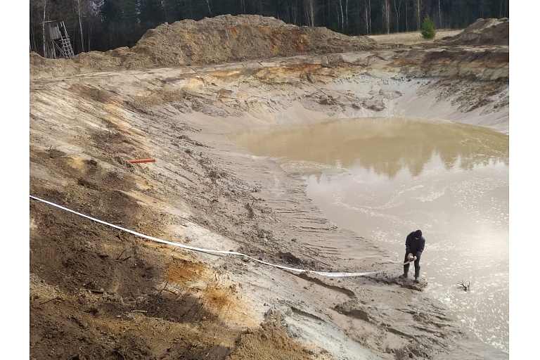 Pond digging