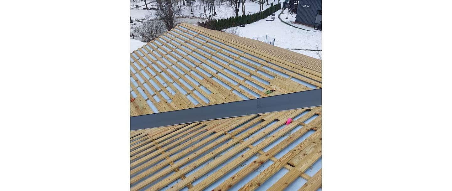 Roof installation works