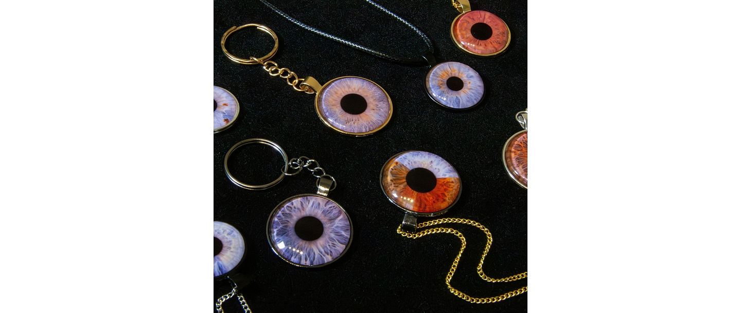 Eye photo charms, accessories and jewelry