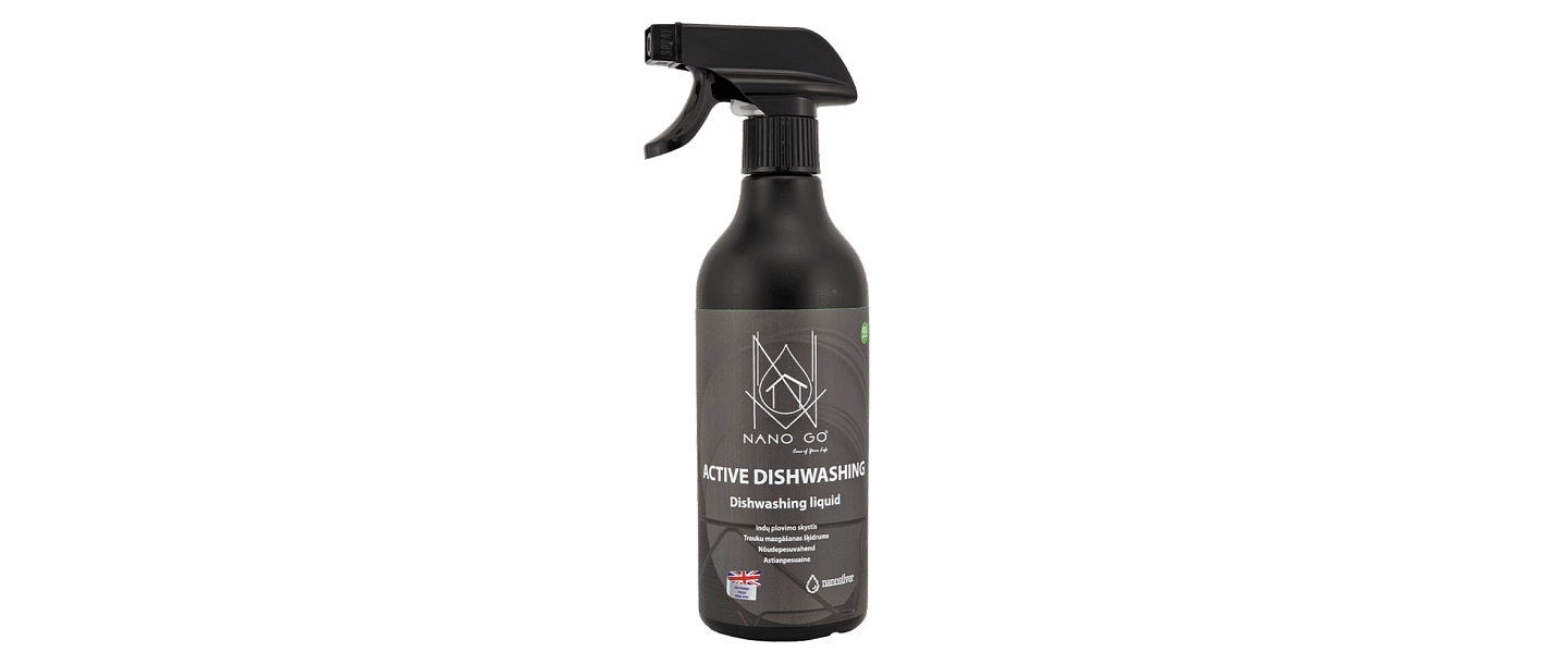 Ecological dishwashing detergent with nano technology, gentle on hands.