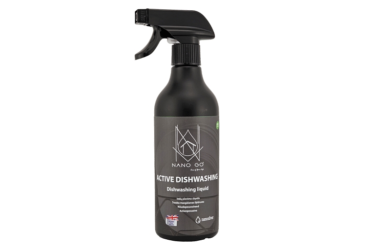 Ecological dishwashing detergent with nano technology, gentle on hands.