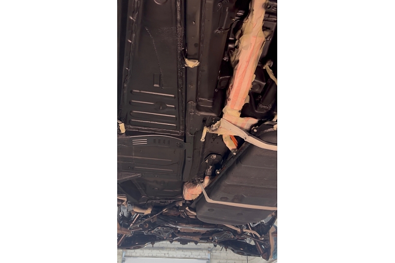 Detailed view of CryoCar protective spray application